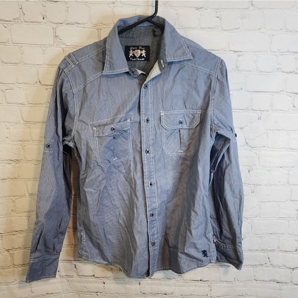 Men's English Laundry "Lion's Crest" longsleeve button-down shirt, size small